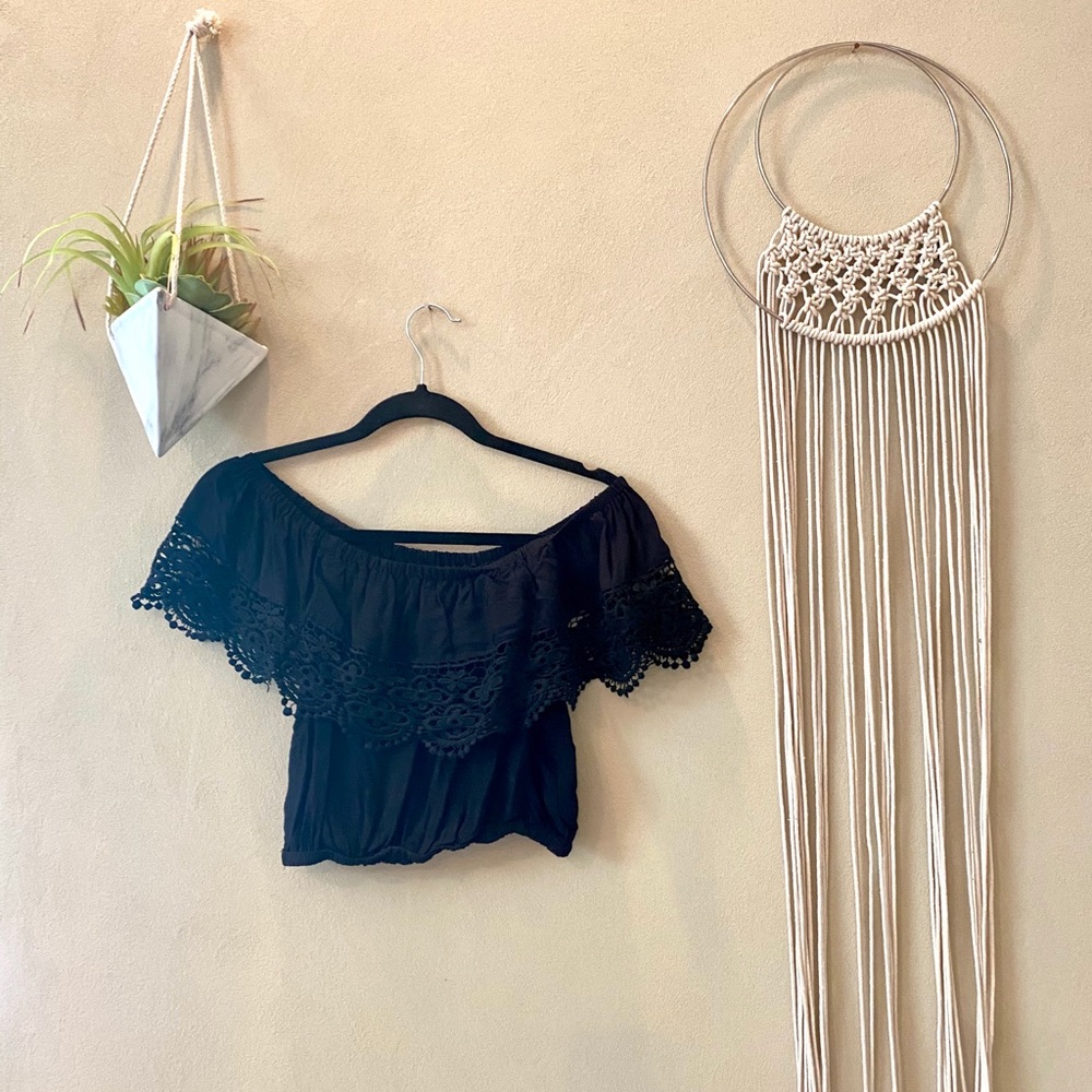 Off the shoulder crop top